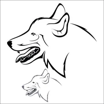 Wolf head Stock Illustration