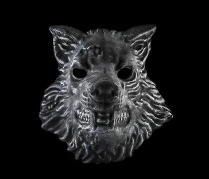 Wolf head isolated on black background Stock-Fotos
