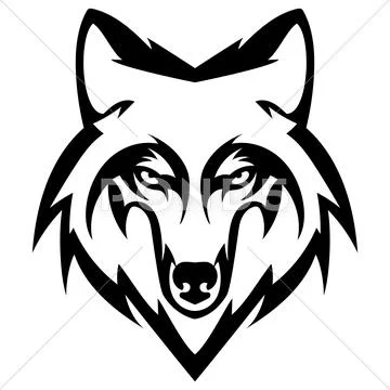 Wolf Head Logo Mascot Emblem Stock Illustration
