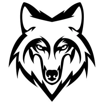 Wolf Head Logo Mascot Emblem Stock Illustration