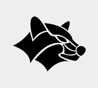 Wolf head logo, tribal style. Stock Illustration
