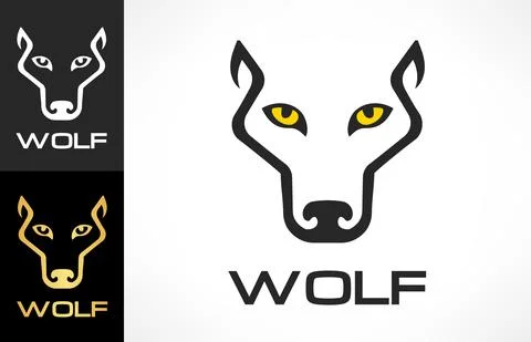 Wolf head logo vector. Animal design. Stock Illustration