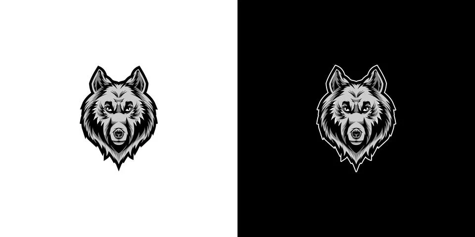 Wolf head logo vector design Stock Illustration