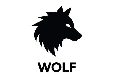 Wolf head logo vector icon face. Husky wolf logo icon Stock Illustration