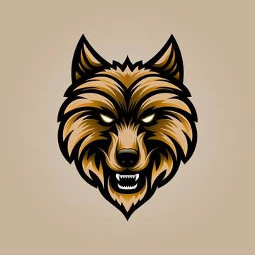 Wolf Head Logo Vector Illustration Stock Illustration