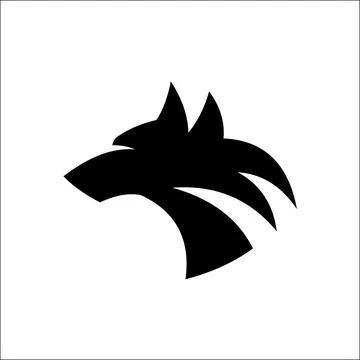 Wolf head logo vector silhouette Stock Illustration