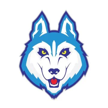 Wolf head mascot Stock Illustration
