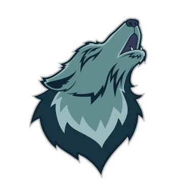 Wolf head mascot Stock Illustration