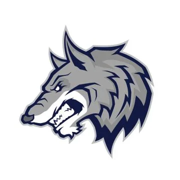 Wolf head mascot Stock Illustration
