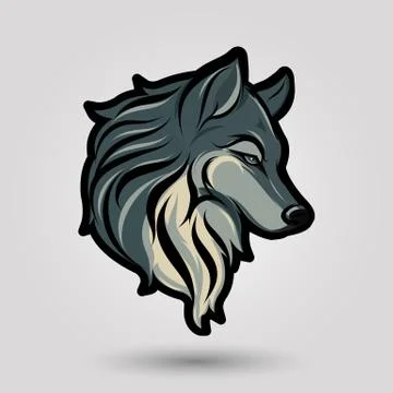 Wolf head sign Stock Illustration