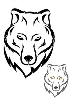 Wolf head symbol Stock Illustration