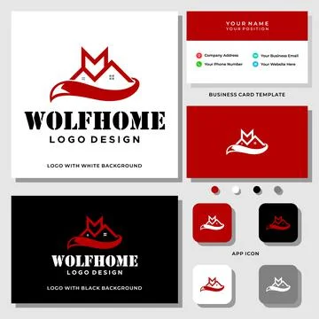 WOLF HOME LOGO Stock Illustration