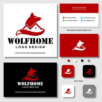 WOLF HOME LOGO Stock Illustration