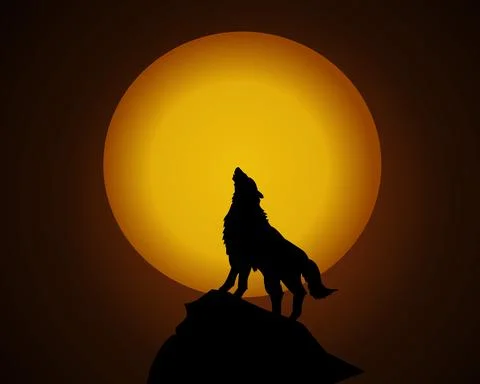 Wolf horror Stock Illustration