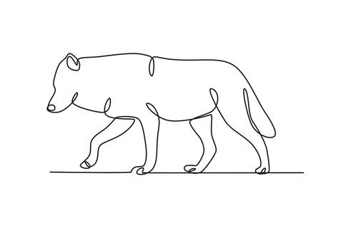 A wolf is hunting in the forest Stock Illustration