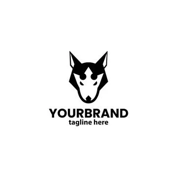 Wolf king logo design vector 스톡 일러스트