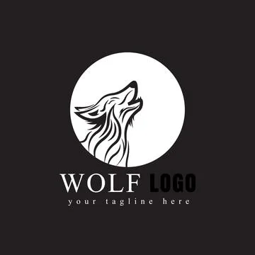 Wolf line design Stock Illustration