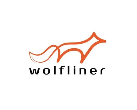 Wolf Line Logo Stock Illustration