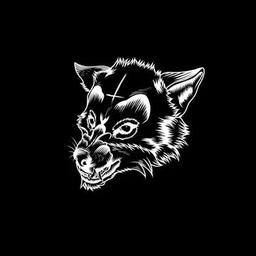 Wolf line vector design Stock Illustration