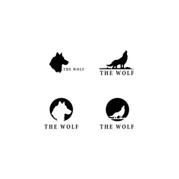 Wolf logo template Stock Illustration