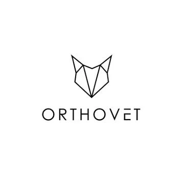 Wolf logo template vector and minimalist Stock Illustration