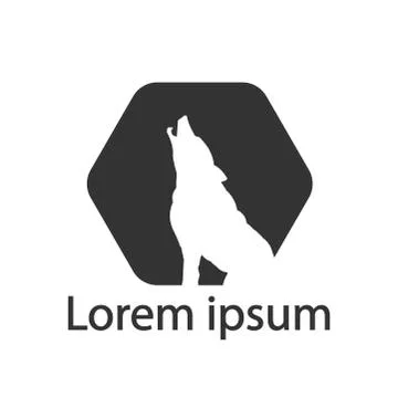 Wolf logo template,design element.vector illustrator Stock Illustration