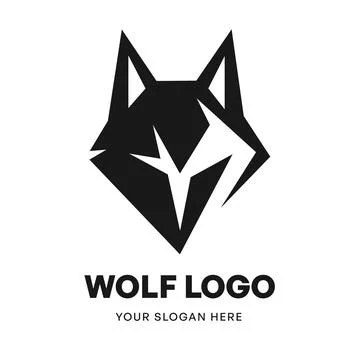 Wolf logo vector template emblem symbol. Head icon design isolated on white 스톡 일러스트