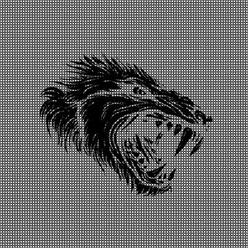 Wolf made of textured background Stock Illustration