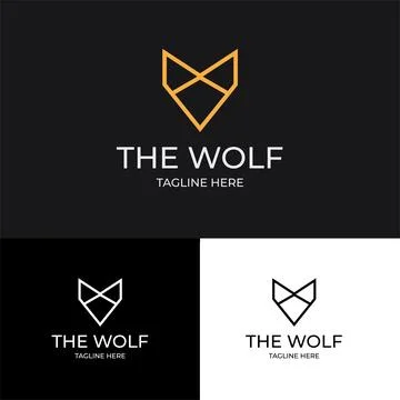 Wolf Minimalist Logo Stock-Illustration
