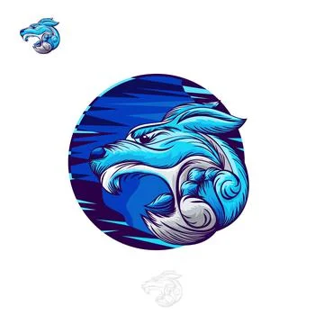 Wolf moon Stock Illustration