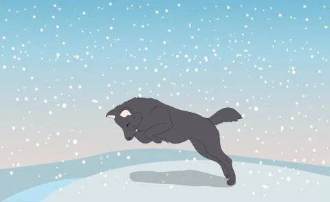 Wolf on nature background Stock Illustration