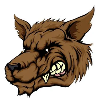 Wolf or werewolf character Stock Illustration