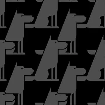 Wolf pattern seamless. Forest predator beast background. Vector illustration Illustrazione stock