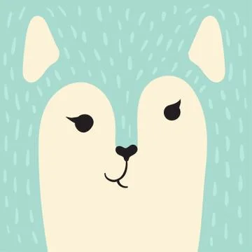 Wolf portrait copy space background Stock Illustration