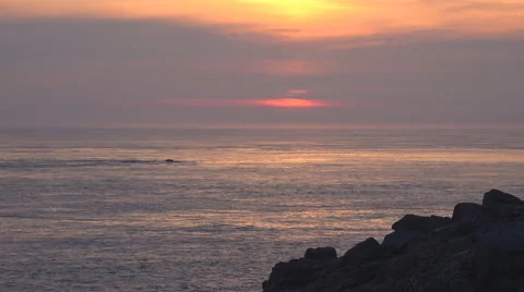 Wolf Rock and Light, Cornwall, UK Stock Footage 64802689