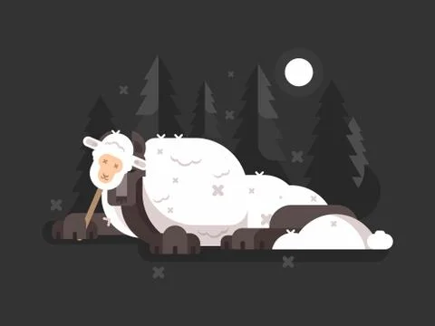 Wolf in sheeps clothing Stock Illustration