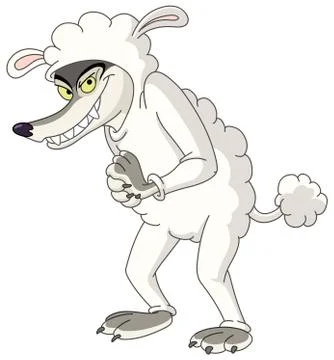 Wolf In sheeps clothing Stock Illustration