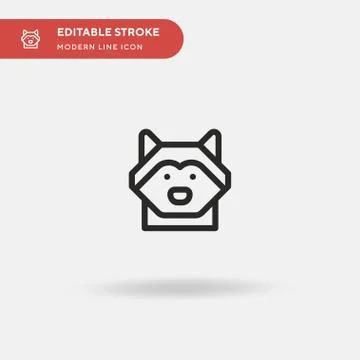Wolf Simple vector icon. Illustration symbol design template for web mobile U Stock Illustration