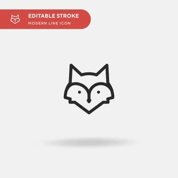 Wolf Simple vector icon. Illustration symbol design template for web mobile U Stock Illustration