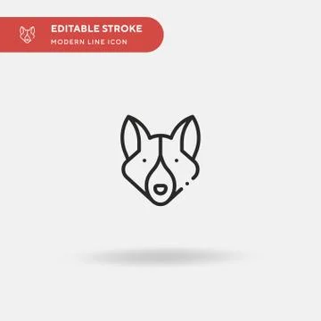 Wolf Simple vector icon. Illustration symbol design template for web mobile U Stock Illustration