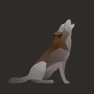 Wolf sings Stock Illustration