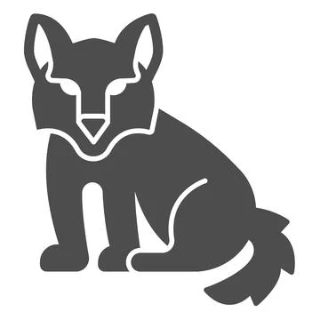 Wolf solid icon, worldwildlife concept, wolf vector sign on white background Illustrazione stock