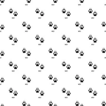 Wolf step pattern seamless vector Stock Illustration