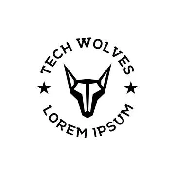 The Wolf Technology Logo Stock Illustration