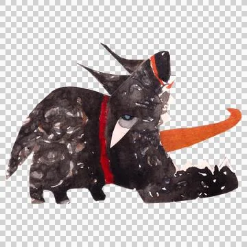 Wolf torn paper collage on white background Stock Illustration