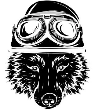 Wolf Vintage Logo Stock Vector illustration design 스톡 일러스트