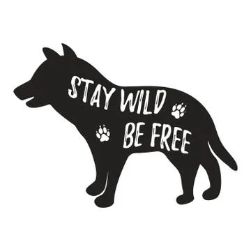 Wolf vintage logo template with text Illustrazione stock
