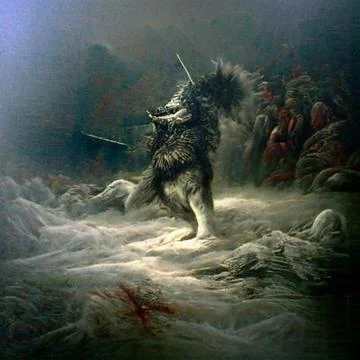Wolf warrior Stock Illustration