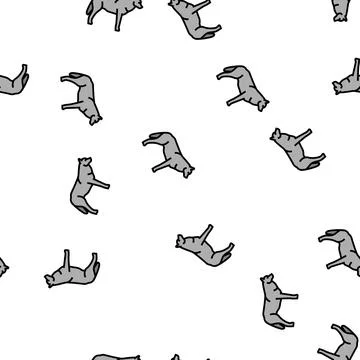 Wolf wild animal vector seamless pattern イラスト素材