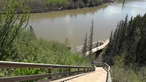Wolf Willow Stairs Edmonton Stock Footage 139881919